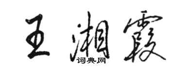 駱恆光王湘霞行書個性簽名怎么寫