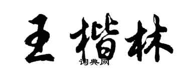 胡問遂王楷林行書個性簽名怎么寫