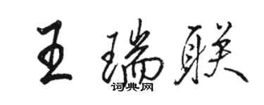 駱恆光王瑞聯行書個性簽名怎么寫