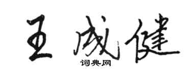 駱恆光王成健行書個性簽名怎么寫