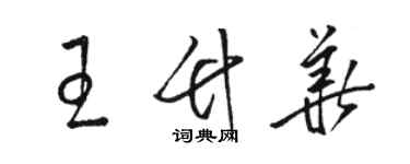 駱恆光王竹華草書個性簽名怎么寫