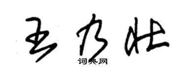 朱錫榮王乃壯草書個性簽名怎么寫