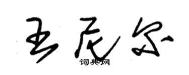 朱錫榮王尼爾草書個性簽名怎么寫