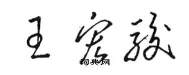 駱恆光王宏駿草書個性簽名怎么寫