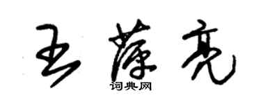 朱錫榮王萍亮草書個性簽名怎么寫