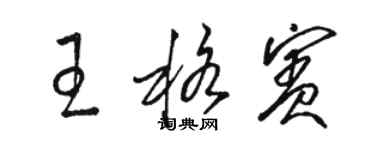 駱恆光王格賓草書個性簽名怎么寫