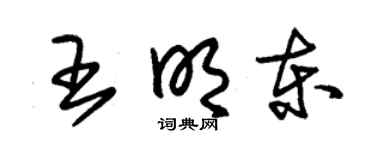 朱錫榮王明東草書個性簽名怎么寫