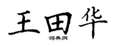 丁謙王田華楷書個性簽名怎么寫