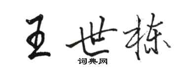 駱恆光王世棟行書個性簽名怎么寫