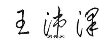 駱恆光王沛澤草書個性簽名怎么寫