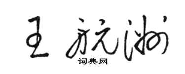 駱恆光王航洲草書個性簽名怎么寫