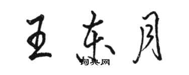 駱恆光王東月行書個性簽名怎么寫