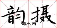 周炳元韻攝楷書怎么寫