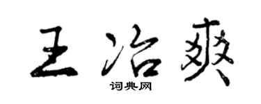 曾慶福王冶爽行書個性簽名怎么寫