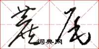 駱恆光蔗尾草書怎么寫