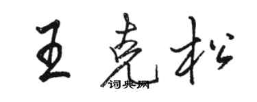 駱恆光王克松行書個性簽名怎么寫