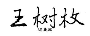 曾慶福王樹枚行書個性簽名怎么寫