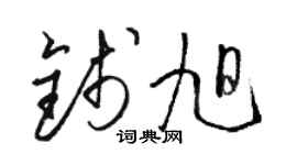 駱恆光錢旭草書個性簽名怎么寫