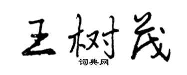 曾慶福王樹茂行書個性簽名怎么寫