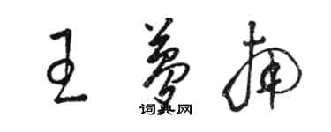 駱恆光王夢南草書個性簽名怎么寫