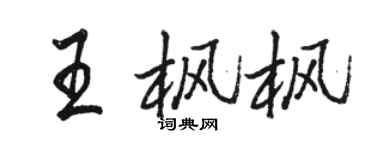 駱恆光王楓楓行書個性簽名怎么寫