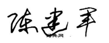 朱錫榮陳建軍草書個性簽名怎么寫