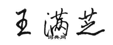 駱恆光王滿芝行書個性簽名怎么寫