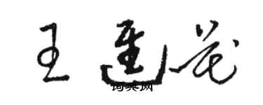 駱恆光王進花草書個性簽名怎么寫