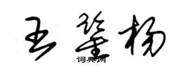 朱錫榮王鑑楊草書個性簽名怎么寫