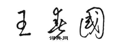 駱恆光王春國草書個性簽名怎么寫