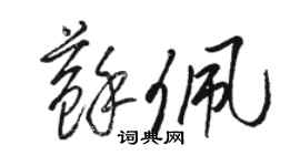 駱恆光蘇佩草書個性簽名怎么寫