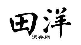 翁闓運田洋楷書個性簽名怎么寫