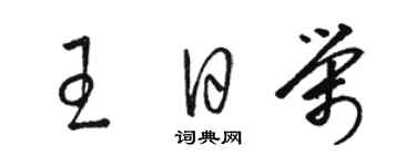 駱恆光王日榮草書個性簽名怎么寫