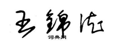 朱錫榮王錦德草書個性簽名怎么寫