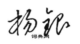 駱恆光楊銀草書個性簽名怎么寫