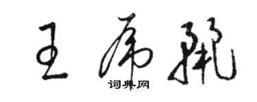 駱恆光王虎麗草書個性簽名怎么寫