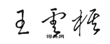 駱恆光王雲棋草書個性簽名怎么寫