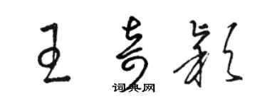 駱恆光王奇穎草書個性簽名怎么寫