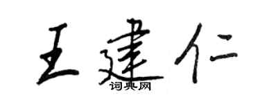 王正良王建仁行書個性簽名怎么寫