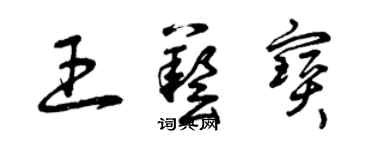 曾慶福王藝寶草書個性簽名怎么寫