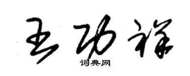 朱錫榮王功祥草書個性簽名怎么寫