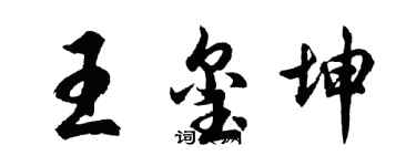 胡問遂王璽坤行書個性簽名怎么寫