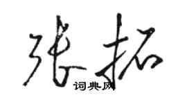 駱恆光張拓草書個性簽名怎么寫