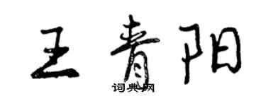 曾慶福王青陽行書個性簽名怎么寫