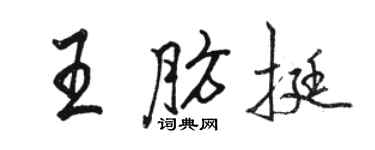 駱恆光王肪挺行書個性簽名怎么寫