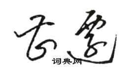 駱恆光曹遷草書個性簽名怎么寫