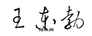 駱恆光王東勃草書個性簽名怎么寫