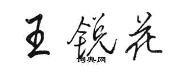 駱恆光王銳花行書個性簽名怎么寫