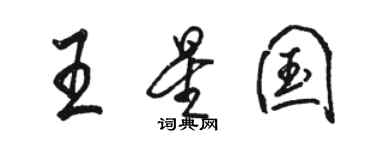 駱恆光王星國行書個性簽名怎么寫