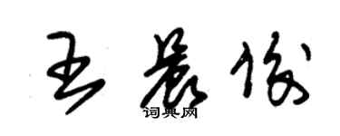 朱錫榮王晨俊草書個性簽名怎么寫